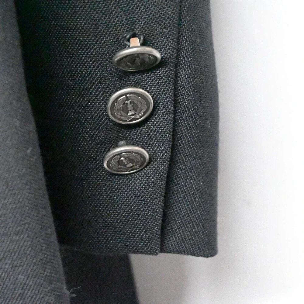 Nicklaus‎ 44L Black Silver Button 2 Button Blazer Suit Jacket Sport Coat